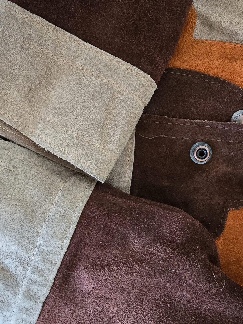Vintage 1970s Bagatelle suede patchwork jacket - Picture 11 of 14